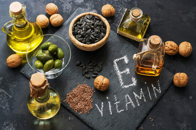Vitamin E in Ölen und Nüssen